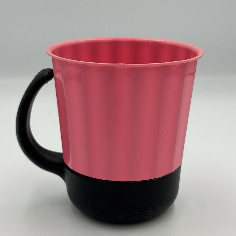 Vintage‎ Packerware Pink Plastic Mug Black Handle